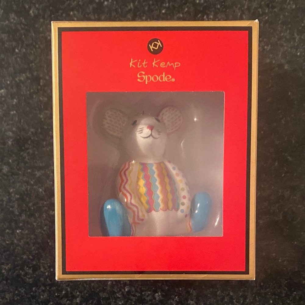 Kit Kemp Spode Patchwork Mouse Ceramic Ornament